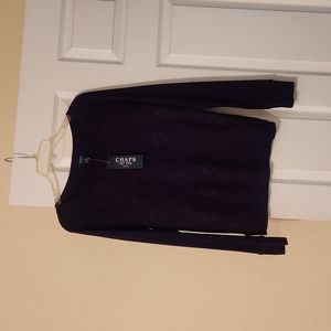 Womens Chaps Purple Long Sleeve Cardigan Top. Size M